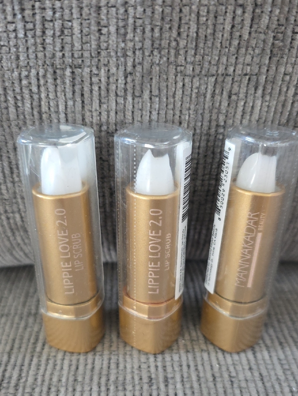 Manna Kadar Lippie Love 2.0 Lip‎  Scrub - 3 Sticks, New, Exfoliating Formula.